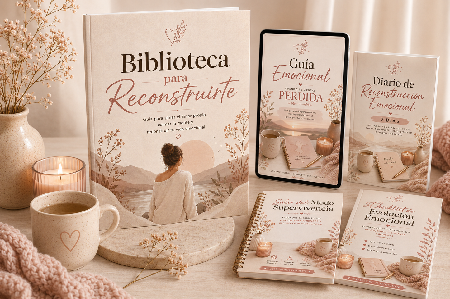 Biblioteca para reconstruirte- Ebook + 4 Guías GRATIS